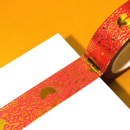 Lunar Full Moon Gold Foil Washi Tape