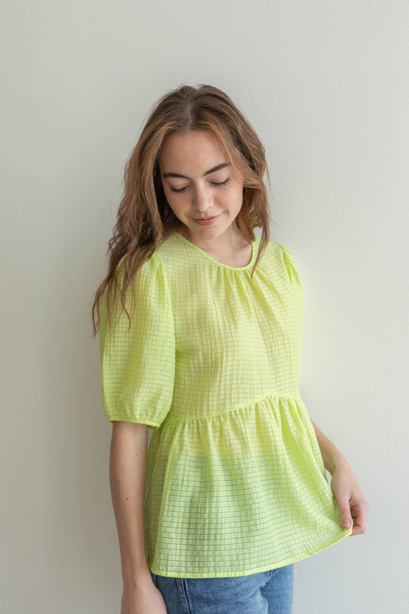 Elise Lime Green Top