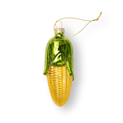 Corn on the Cob Glass Ornament