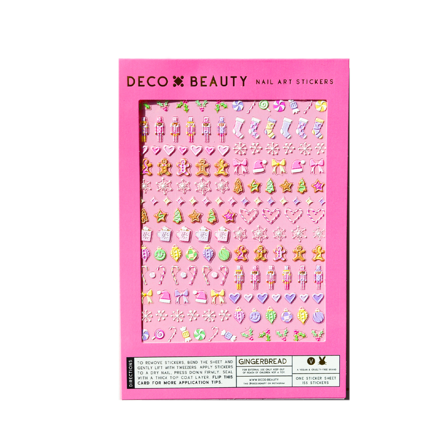 Gingerbread Holiday Nail Art Stickers