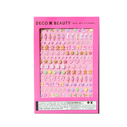 Gingerbread Holiday Nail Art Stickers