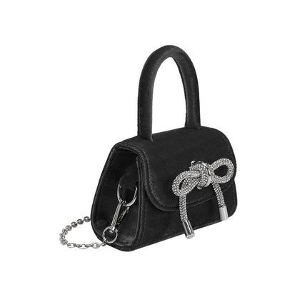 Sabrina Black Mini Velvet Bag