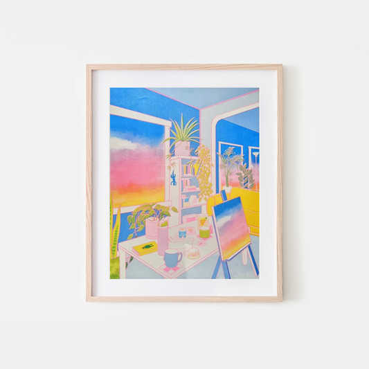 6pm Risograph Art Print