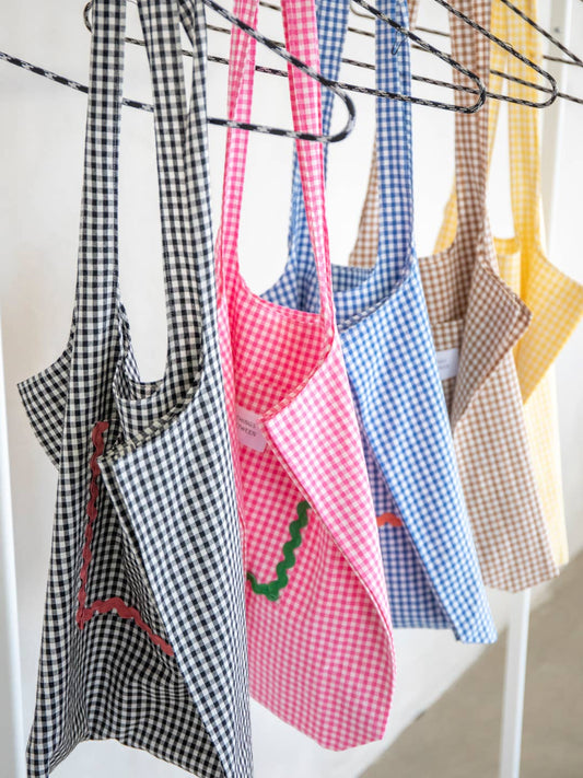 Cotton Gingham Tote Bag