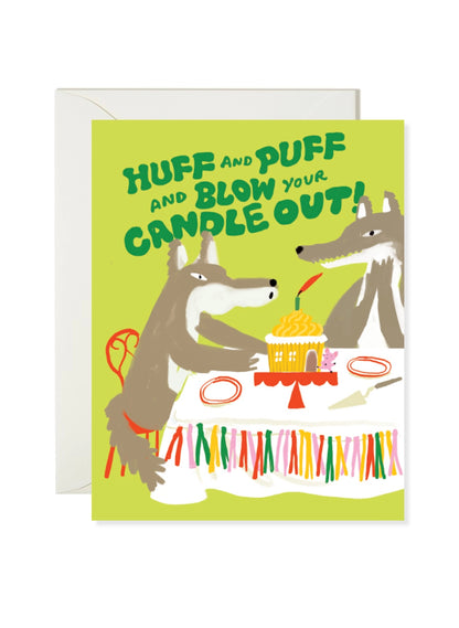 Huff and Puff Birthday Greeting Card