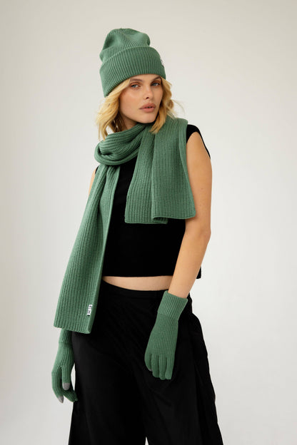 Forest Fern Green Recycled Bottle Beanie