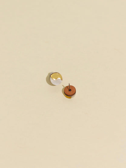 Cade White Acrylic Stud Earrings
