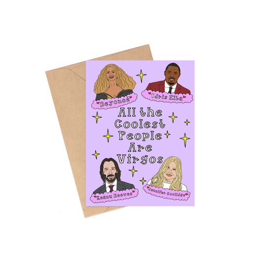 Virgo Celebrities Birthday Greeting Card