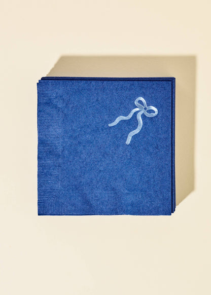 Coquette Navy Bow Paper Napkin Set