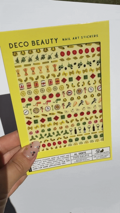 Al Dente Pasta Nail Art Stickers