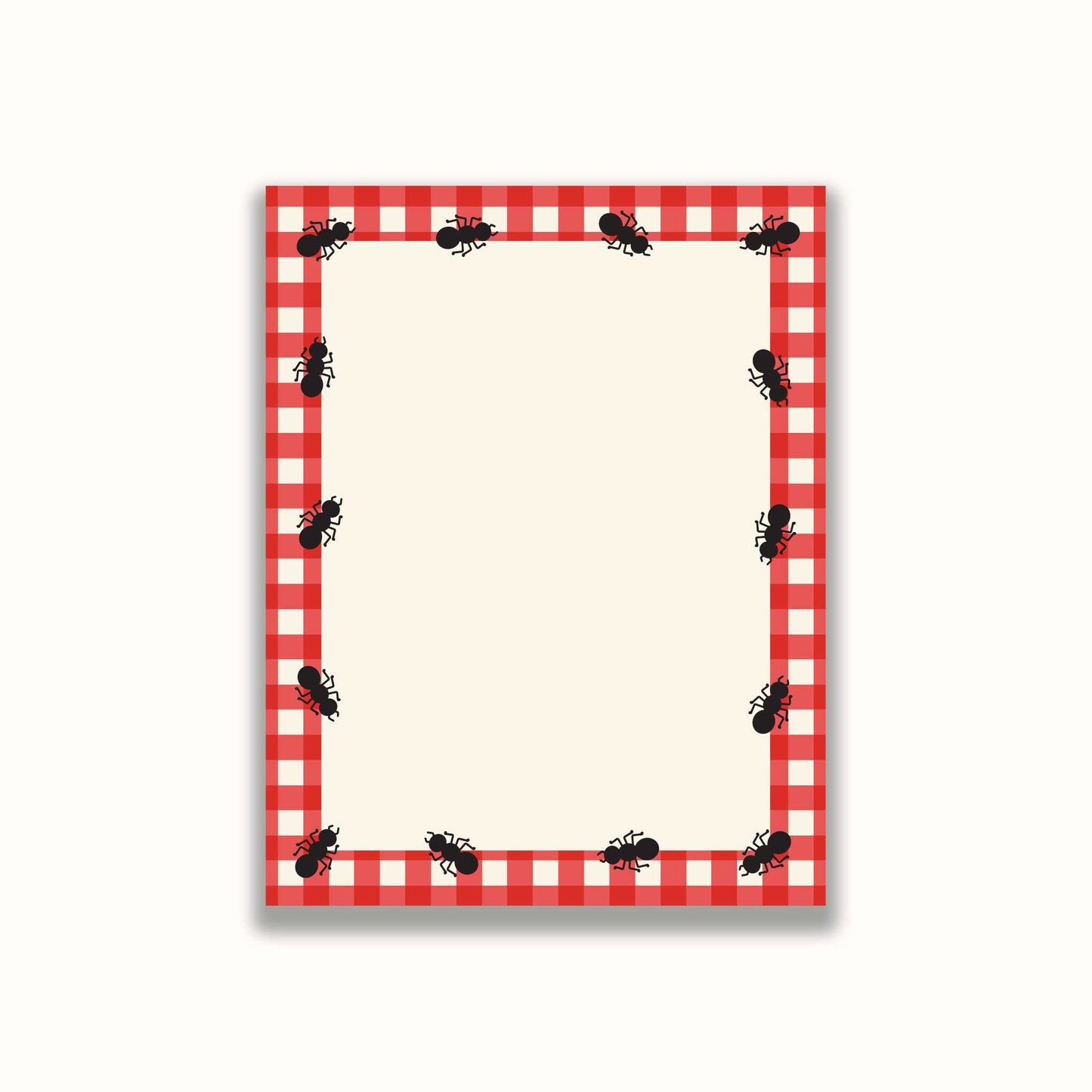 Ants Picnic Gingham Mini Notepad