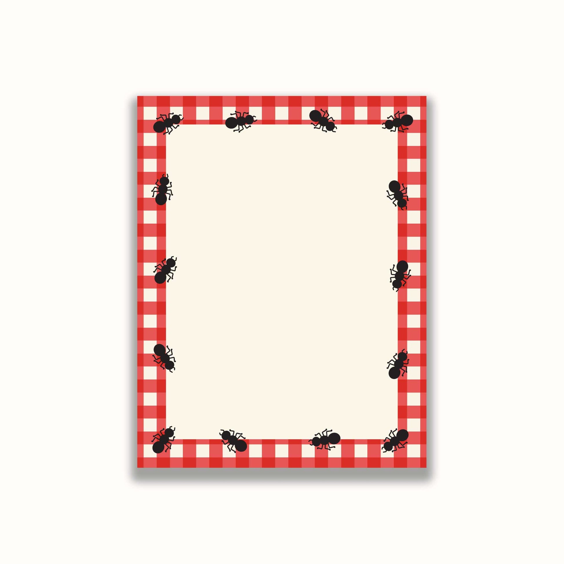 Ants Picnic Gingham Mini Notepad