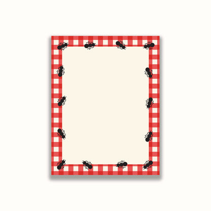 Ants Picnic Gingham Mini Notepad