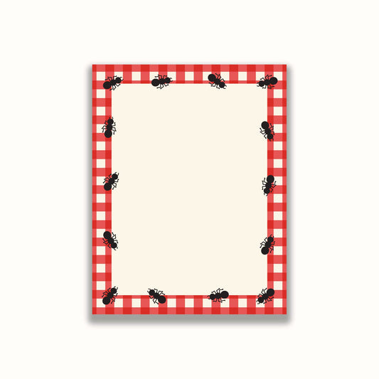 Ants Picnic Gingham Mini Notepad
