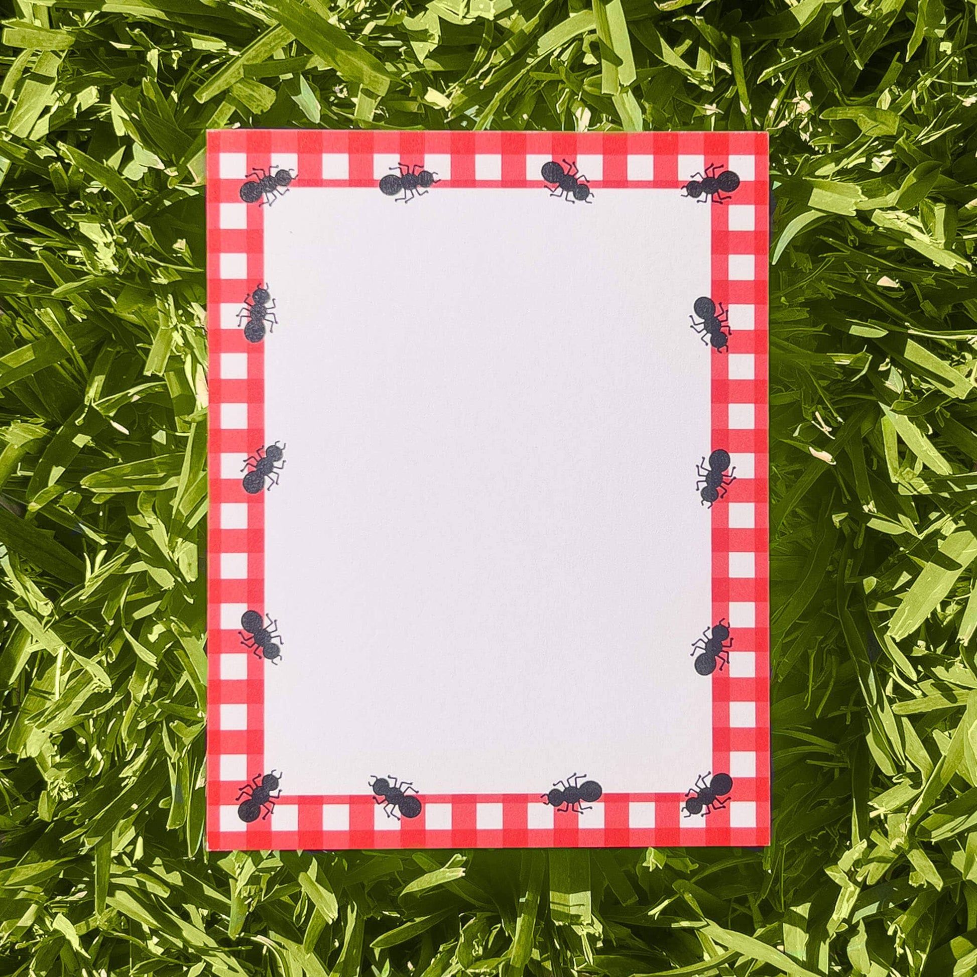 Ants Picnic Gingham Mini Notepad