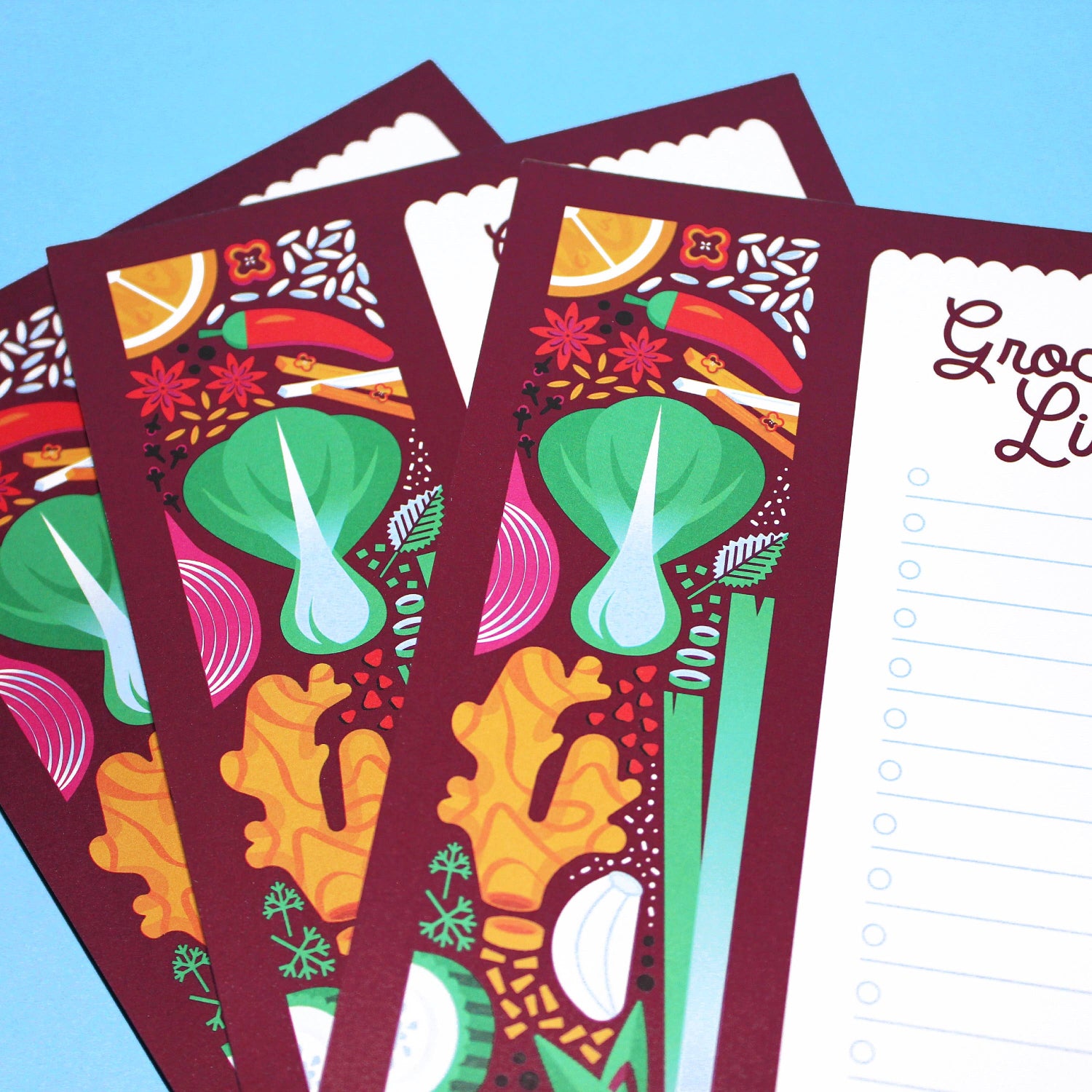 Asian-Themed Grocery List Notepad - New Heights Studio