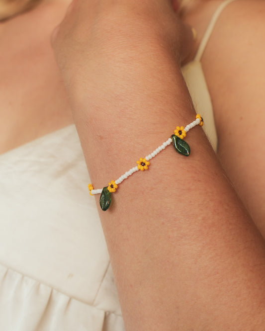 Beaded Sunflower Bracelet