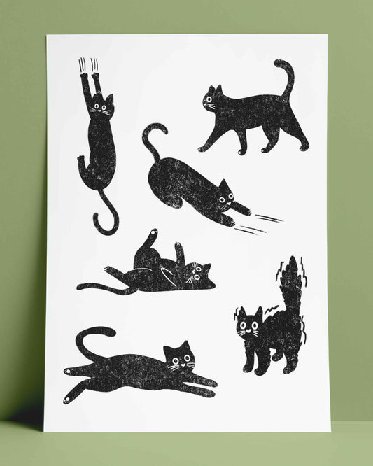 Black Cats Art Print