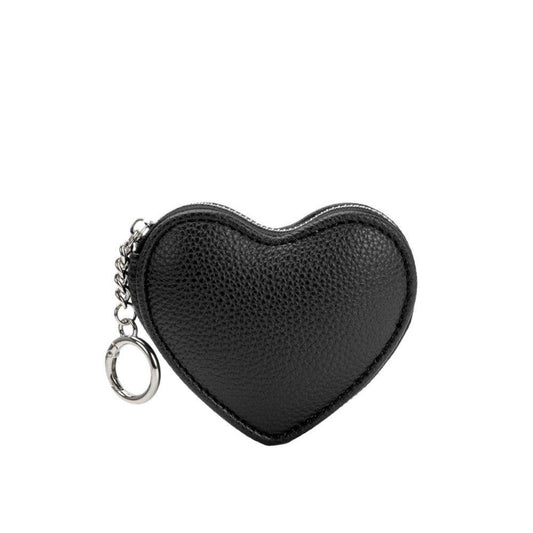 Black Heart Coin Pouch Bag Charm Melie Bianco