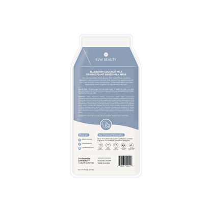 ESW Beauty blueberry coconut milk finishing plant-based milk mask packaging on a white background