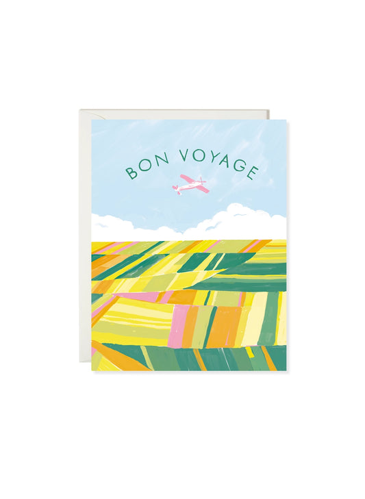 Bon Voyage Fields Greeting Card