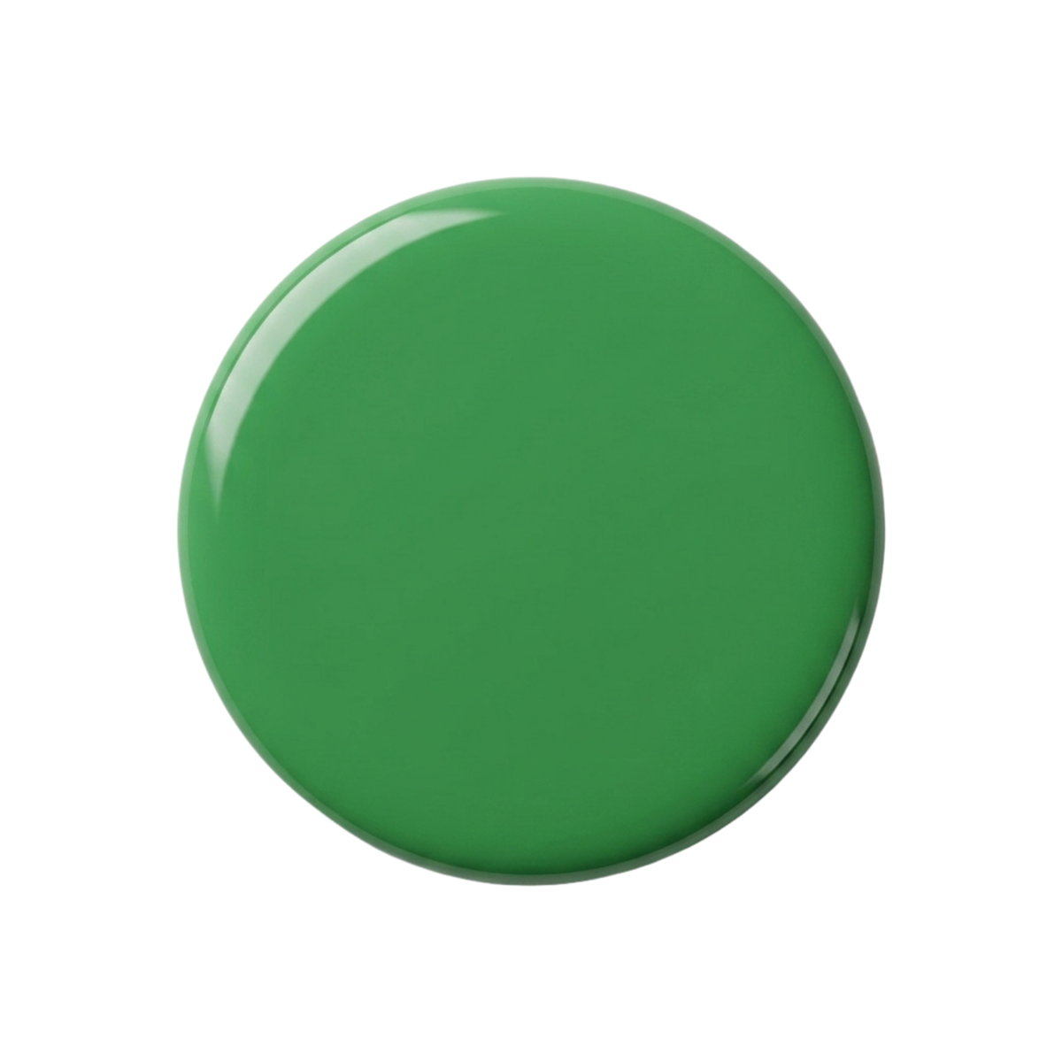 Green button on a white background