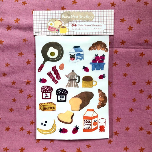 Breakfast Sticker Sheet Keiko Hayner Breakfast Bacon, bon femmes