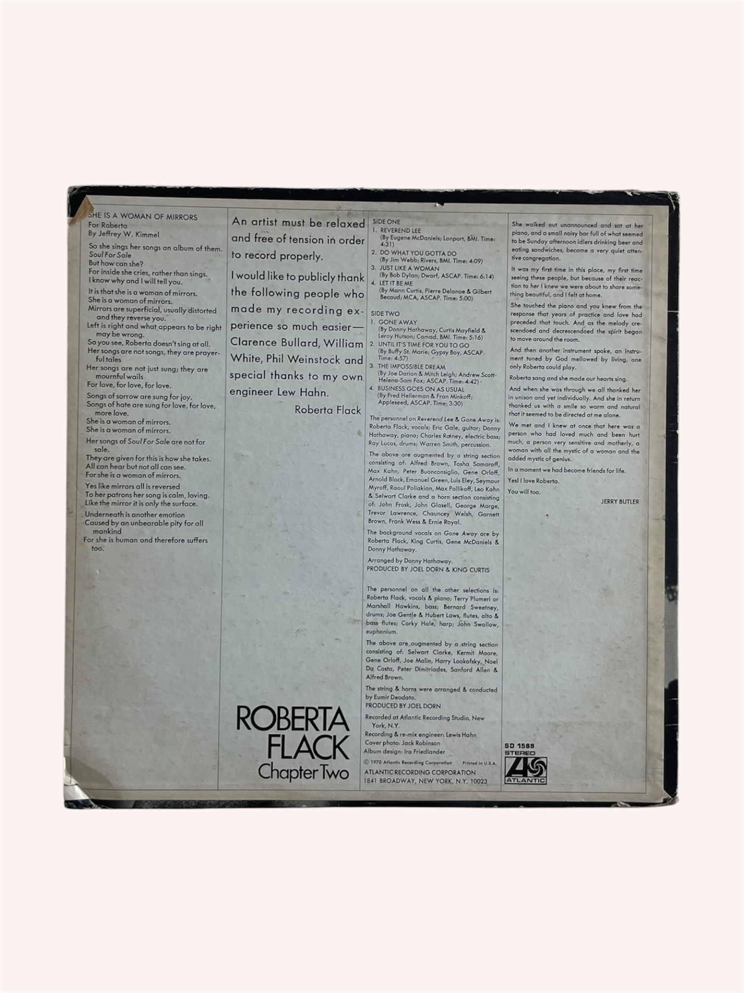 Chapter Two Vinyl Record - Roberta Flack