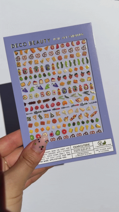 Charcuterie Nail Art Stickers, deco beauty