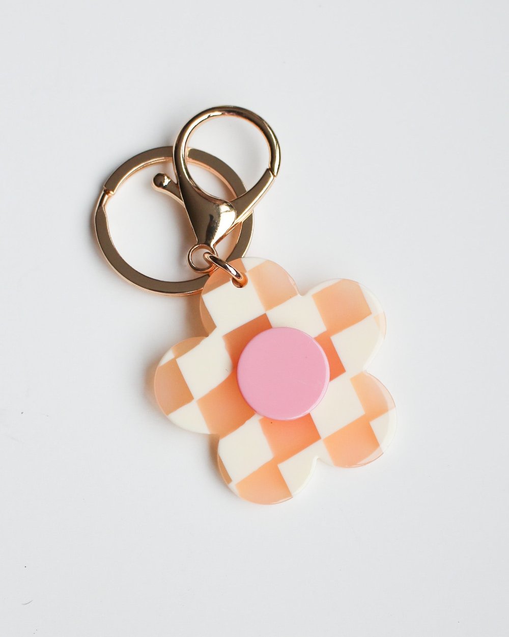 Checkered Daisy Keychain - Bon Femmes