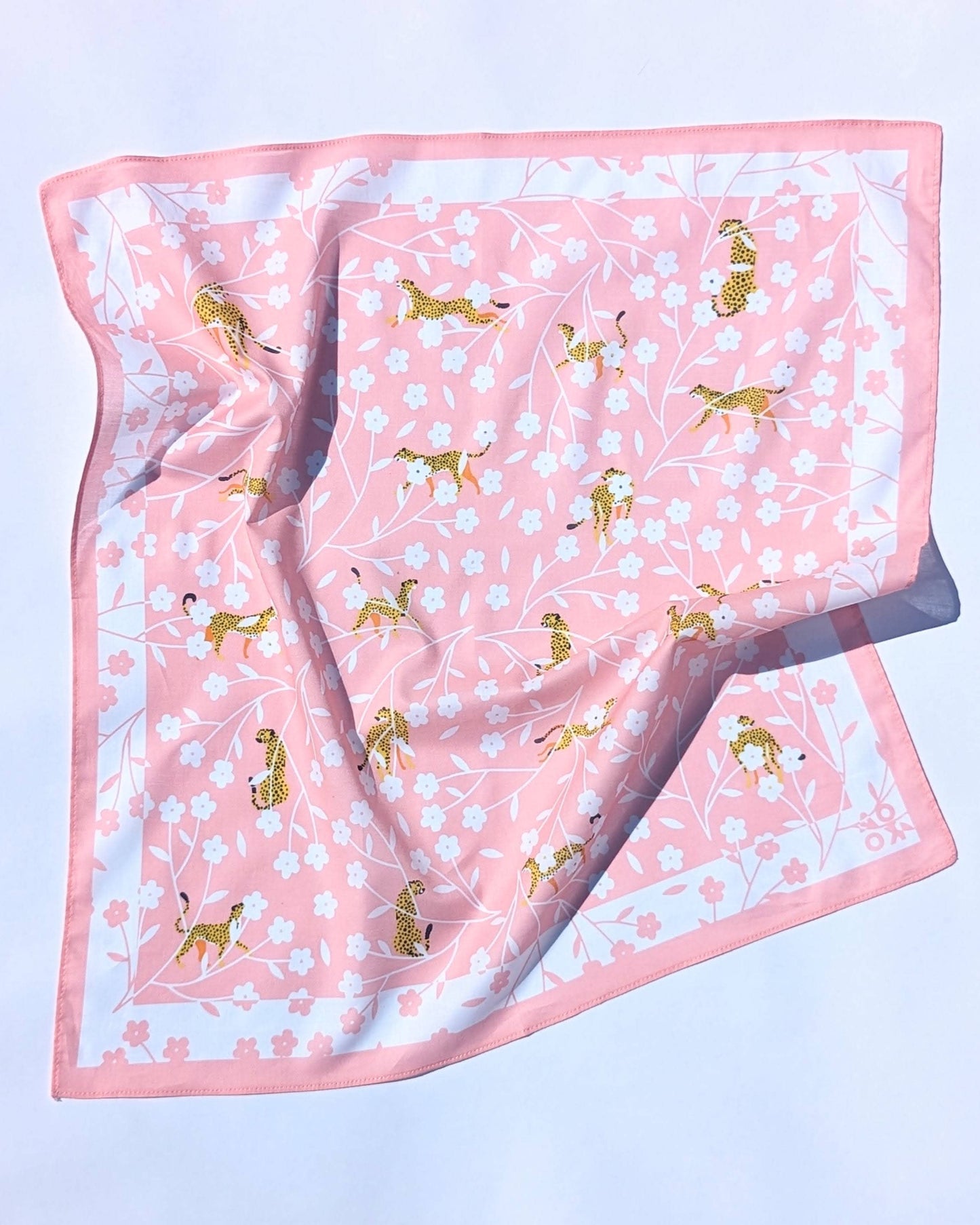 Cheetahs and Cherry Blossoms Bandana