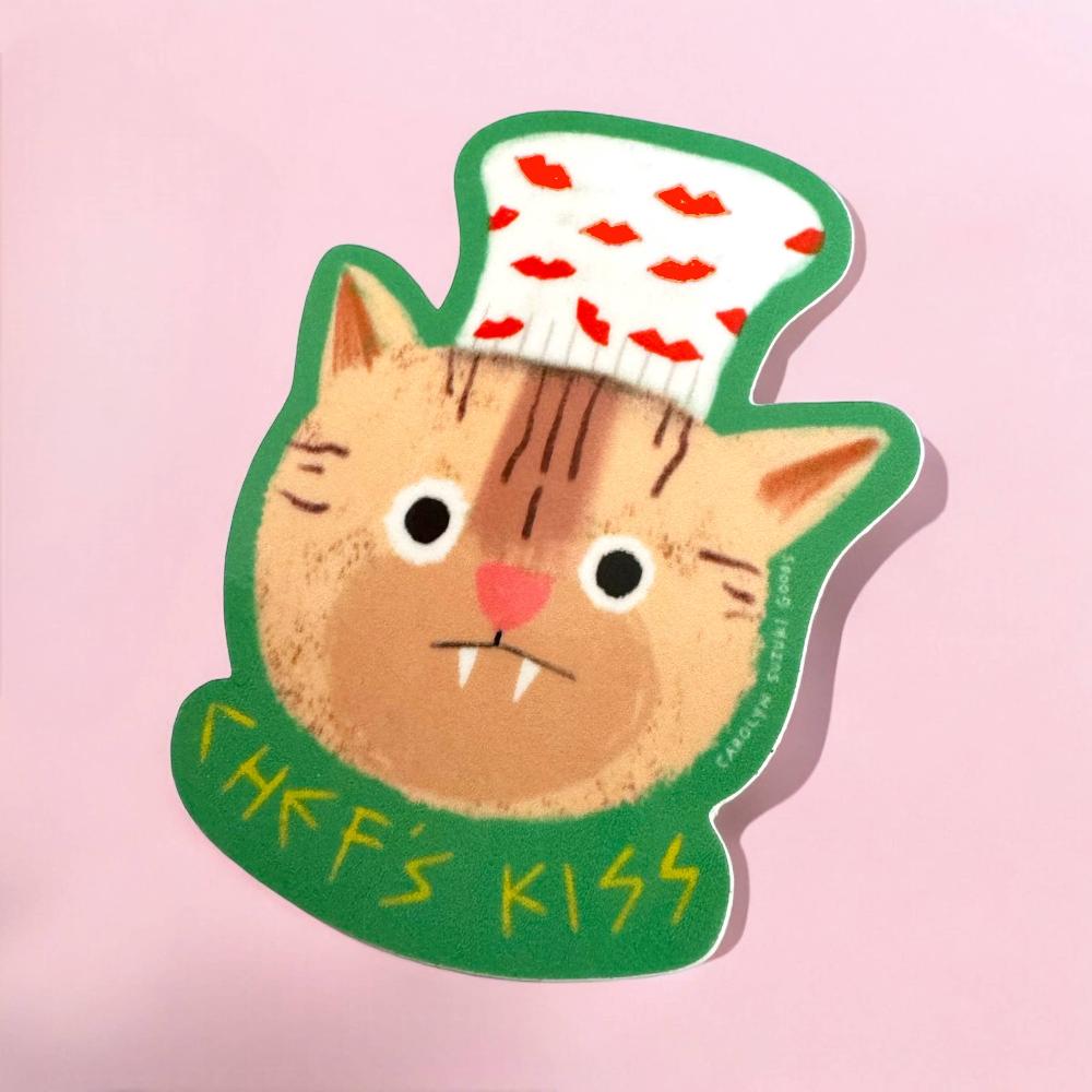 Chef's Kiss Cat Sticker