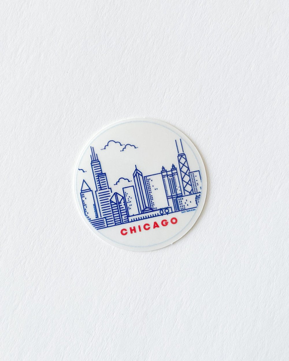 Chicago Skyline Sticker - chicago - sears tower, willis tower, hancock building