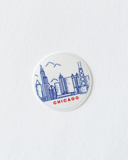 Chicago Skyline Sticker - chicago - sears tower, willis tower, hancock building