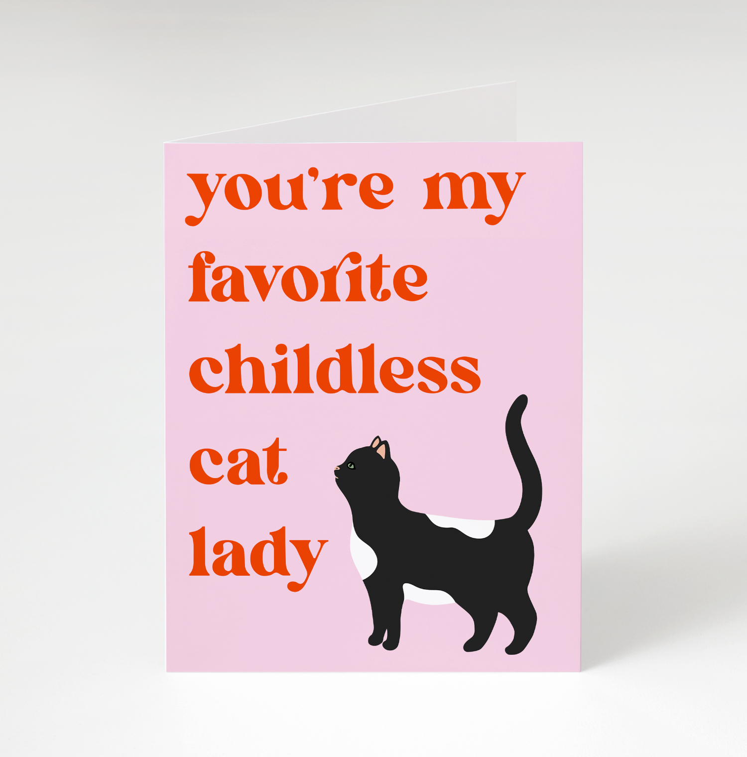 Childless Cat Lady Greeting Card - Taylor Swift, Pink, Liberal, Feminist