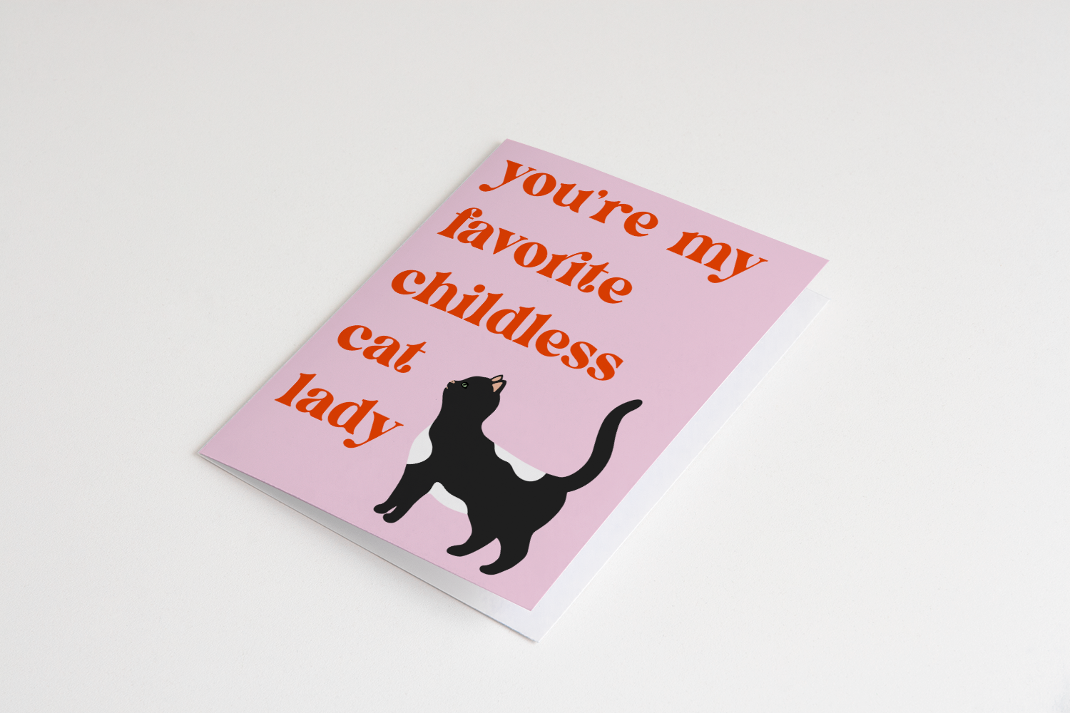 Childless Cat Lady Greeting Card - Taylor Swift, Pink, Liberal, Feminist