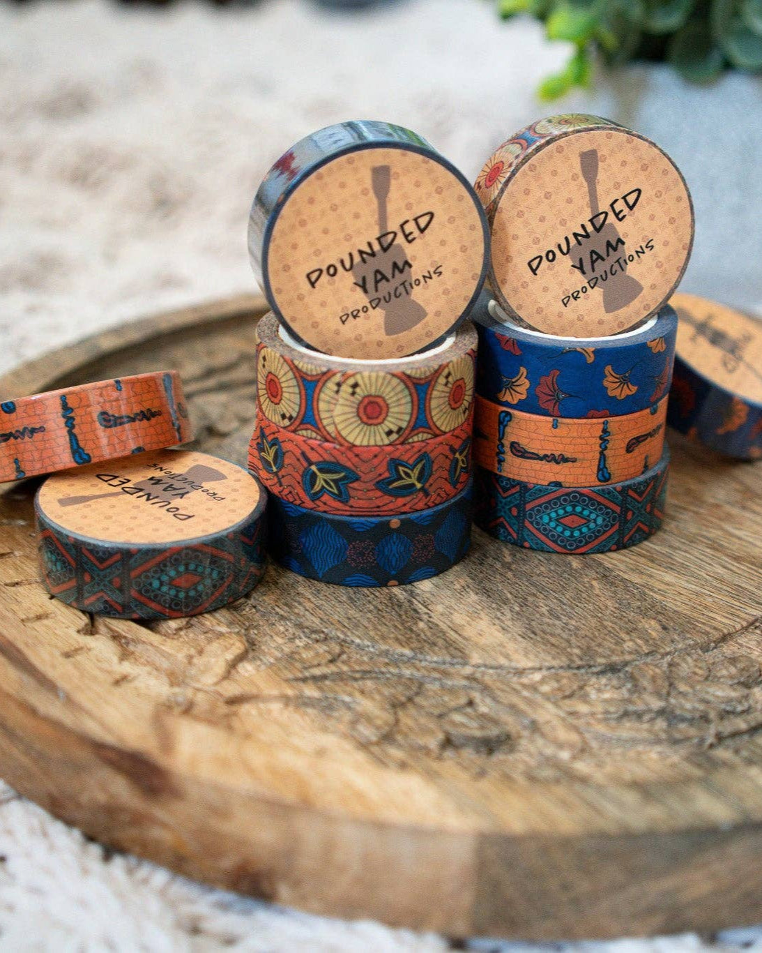 Circles African Ankara Print Washi Tape