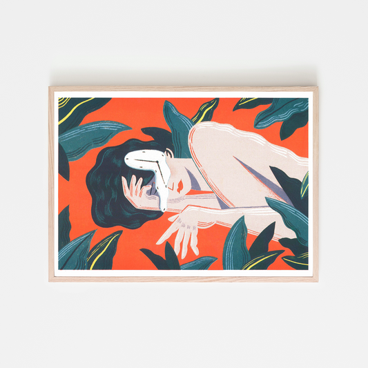 The Lack of Time Risograph Art Print