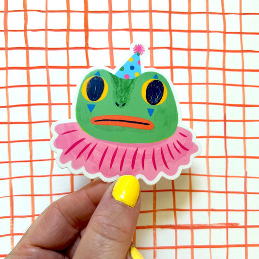 Clown Frog Vinyl Sticker