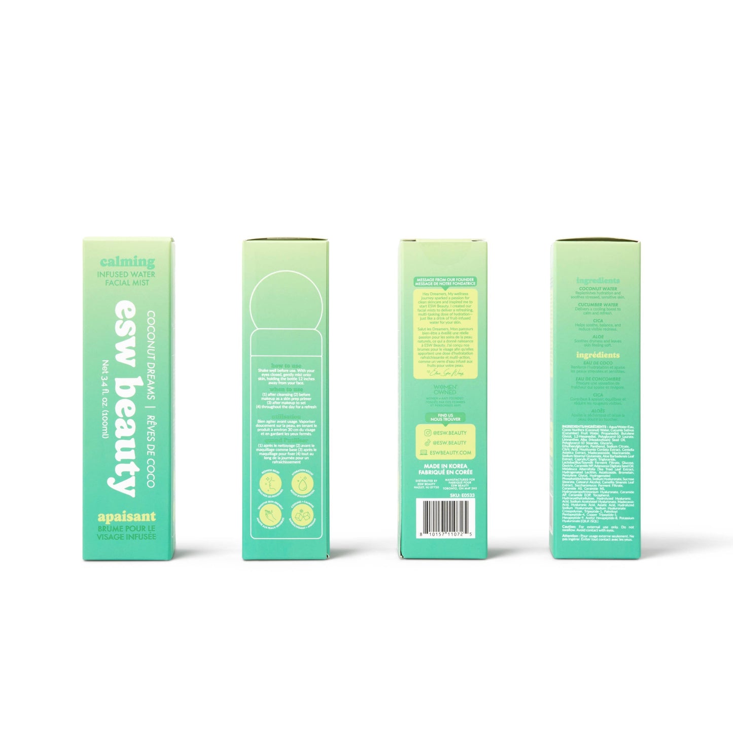 Coconut Dreams Calming Infused Water Facial Mist