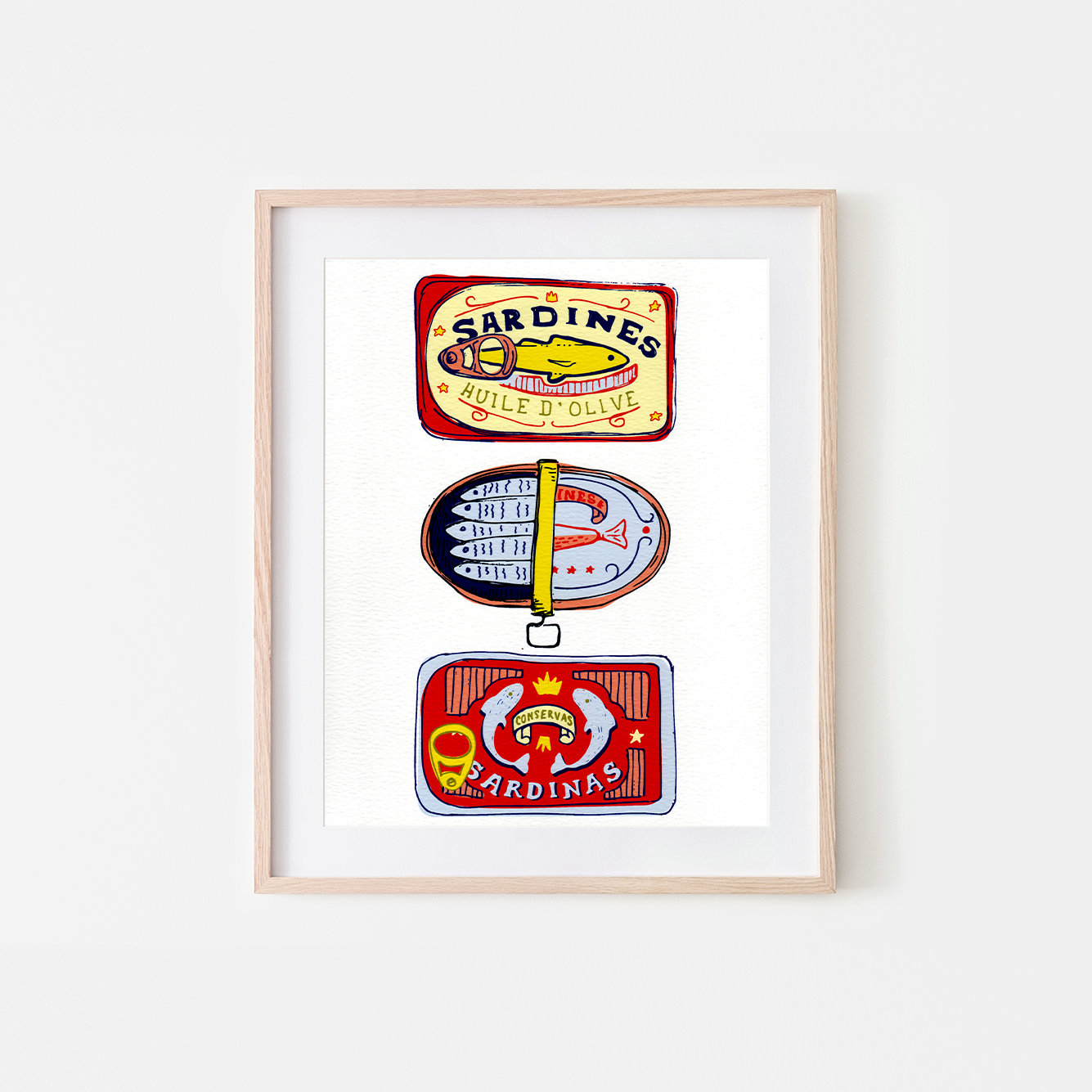 Conservas Sardines Art Print