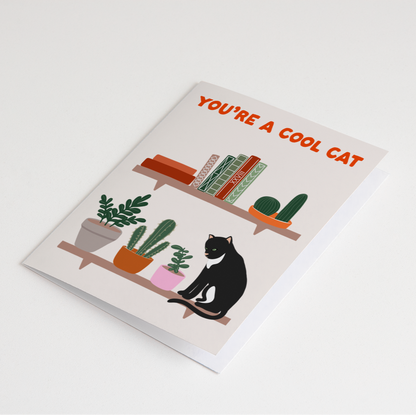 Cool Cat Greeting Card