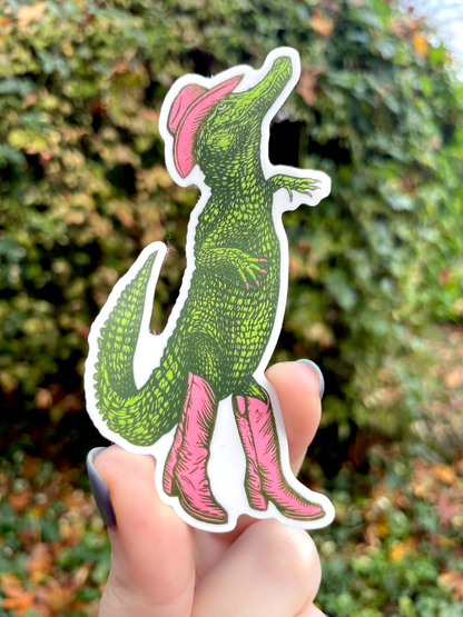  Cowboy Alligator Sticker