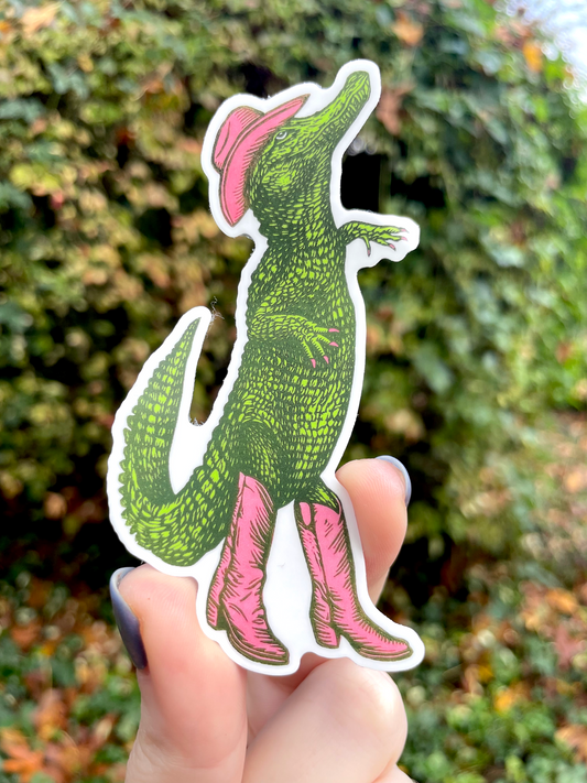  Cowboy Alligator Sticker