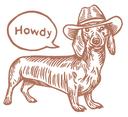 Cowboy Dachshund Sticker