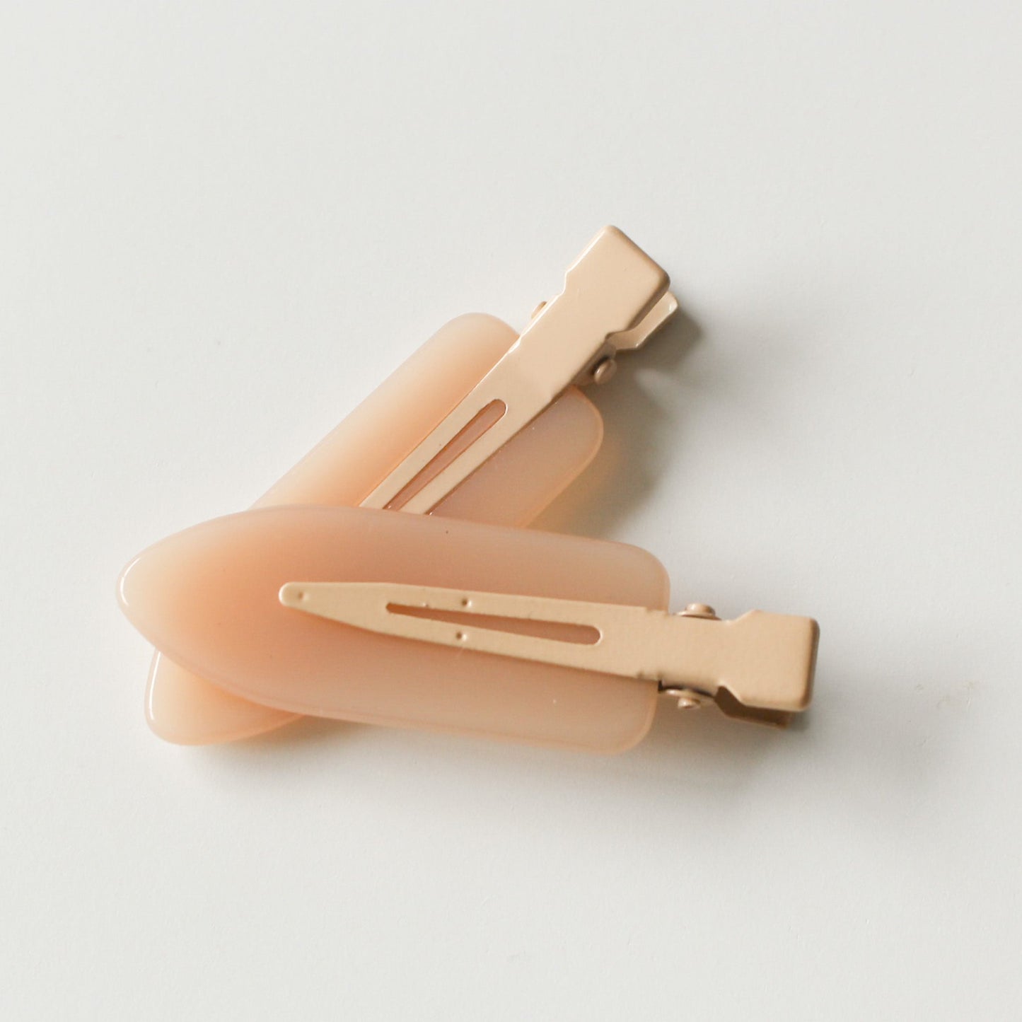 Crease Free Hair Clip Set in Peach