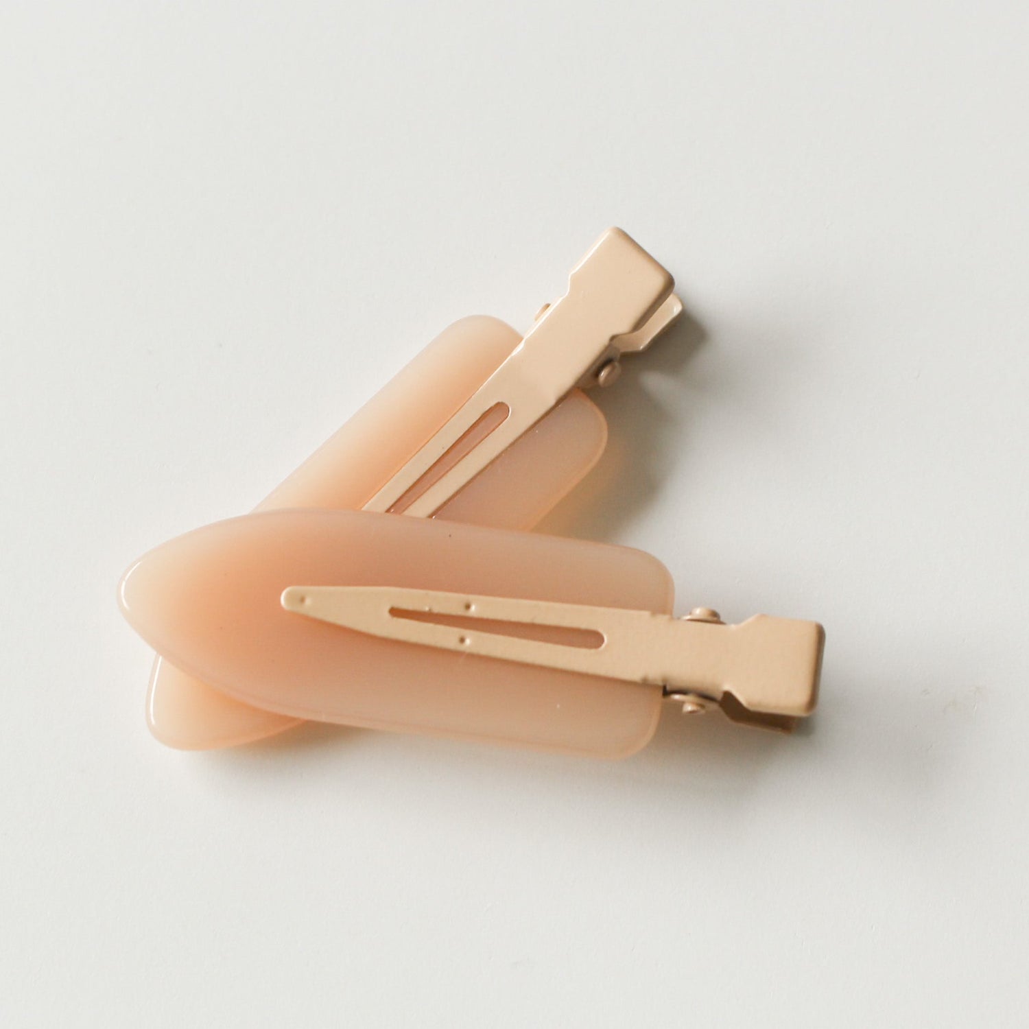 Crease Free Hair Clip Set in Peach