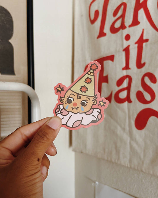 Crybaby Clown Kewpie Sticker