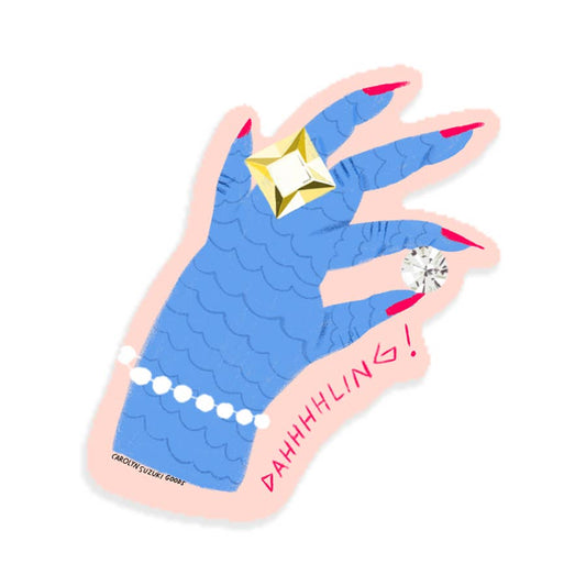 Dahling Hand Sticker, Carolyn Suzuki, diamond, fancy sticker