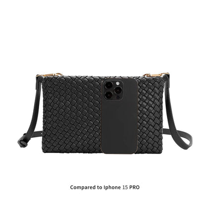 Daisy Saddle Crossbody Bag woven leather bag i phone